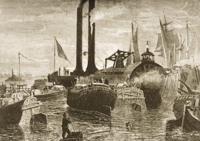 Eine Getreideflotte im Hafen von New York in den 1870er Jahren, ca. 1880 von Reverend Samuel Manning